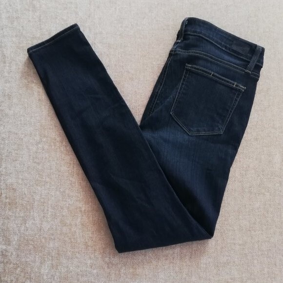 Paige Verdugo Ultra Skinny Dark Blue Aveline Destructed Size 29 - Picture 1 of 11
